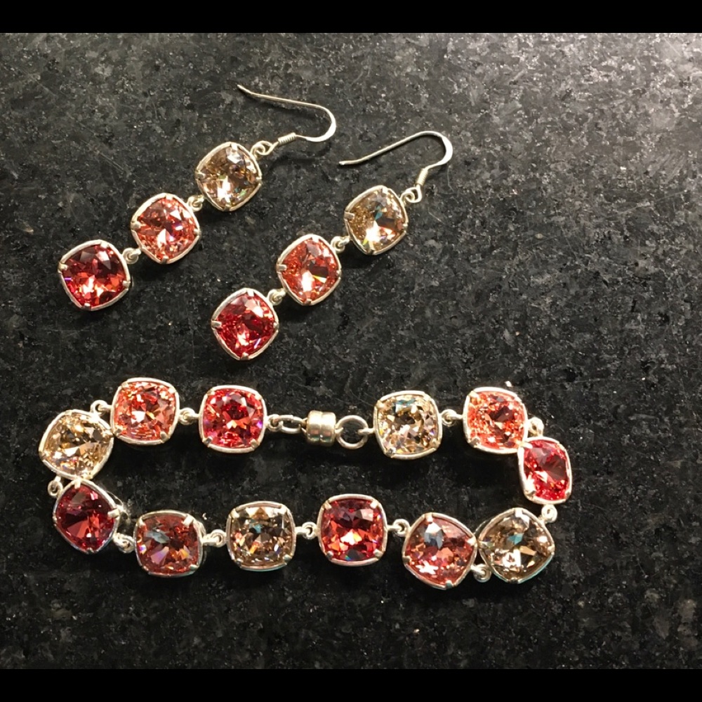 Swarovski Crystal Bracelet & Earrings set